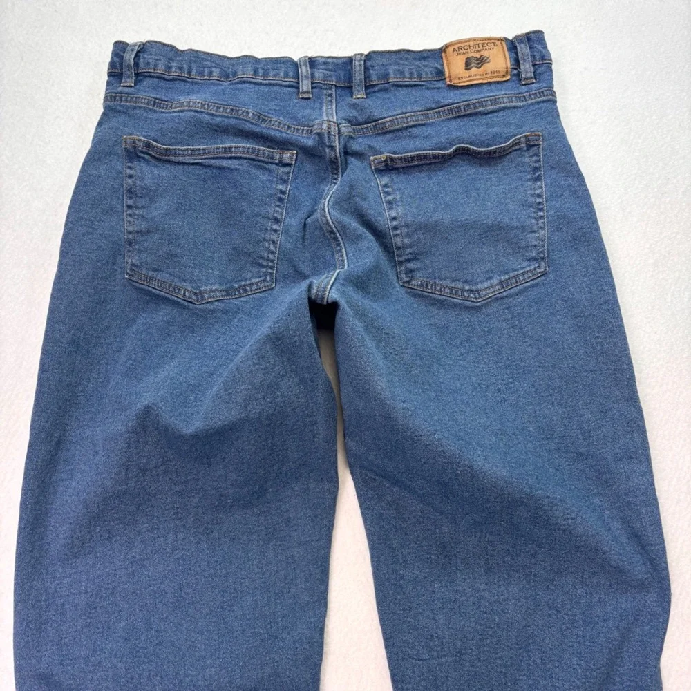 Architect Men's Relaxed Fit Jeans 38x30 Light Wash Blue Denim